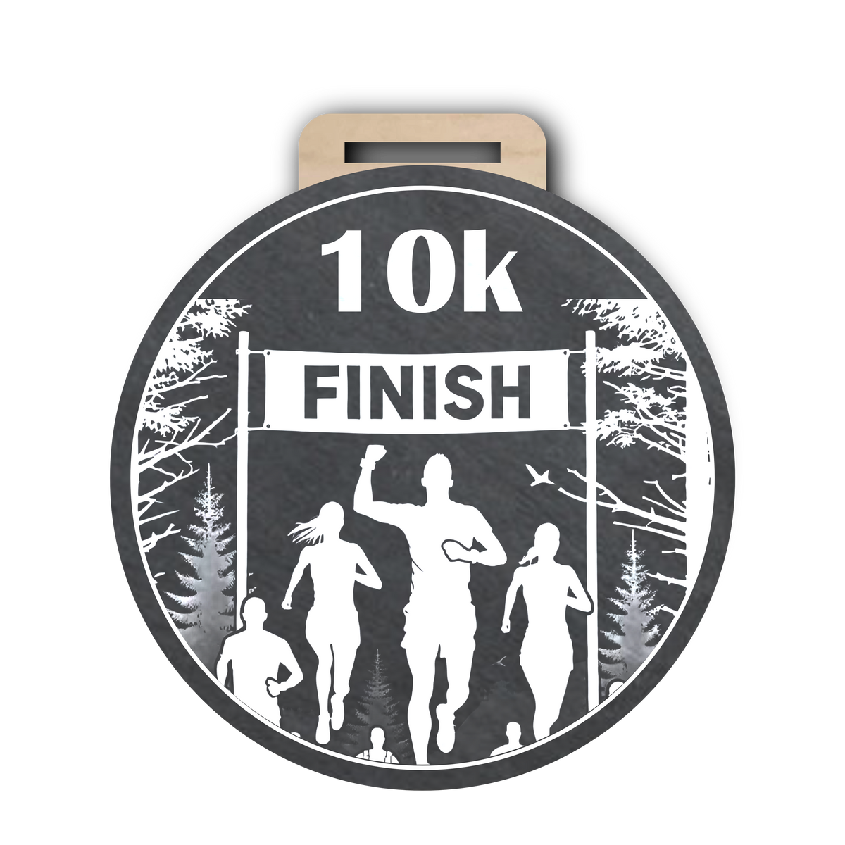 10k Slate Medal - Finish Line Design