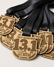 Load image into Gallery viewer, Half Marathon Medal - 13.1 Mile Design