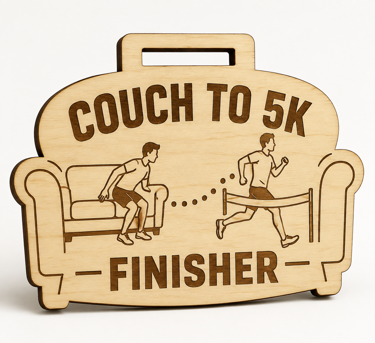 C25K Medal - Engraved C25K Couch Design