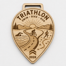 Load image into Gallery viewer, Triathlon Medal - Scenic Design