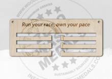 Load image into Gallery viewer, Run your Race, Own Your Pace Running Medal Hanger