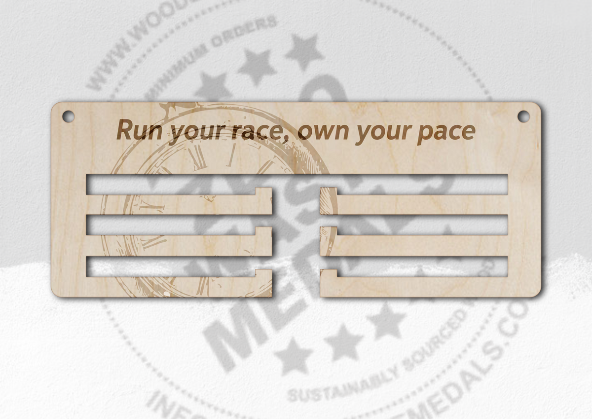 Run your Race, Own Your Pace Running Medal Hanger – Zero Waste Medals