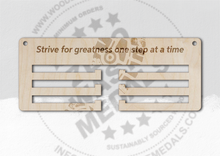 Load image into Gallery viewer, Strive for Greatness One Step at a Time Running Medal Hanger