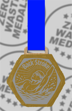 Load image into Gallery viewer, Slate Engraved Individual Back Stroke Swimming Medal – 75mm Sustainable Design, Made in the UK