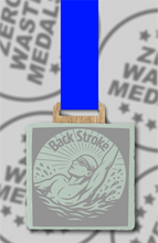 Load image into Gallery viewer, Slate Engraved Individual Back Stroke Swimming Medal – 75mm Sustainable Design, Made in the UK