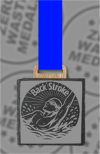 Load image into Gallery viewer, Slate Engraved Individual Back Stroke Swimming Medal – 75mm Sustainable Design, Made in the UK