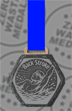 Load image into Gallery viewer, Slate Engraved Individual Back Stroke Swimming Medal – 75mm Sustainable Design, Made in the UK