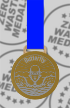 Load image into Gallery viewer, Slate Engraved Individual Butterfly Swimming Medal – 75mm Sustainable Design, Made in the UK (Copy)