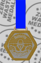 Load image into Gallery viewer, Slate Engraved Individual Butterfly Swimming Medal – 75mm Sustainable Design, Made in the UK (Copy)