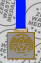Load image into Gallery viewer, Slate Engraved Individual Butterfly Swimming Medal – 75mm Sustainable Design, Made in the UK (Copy)