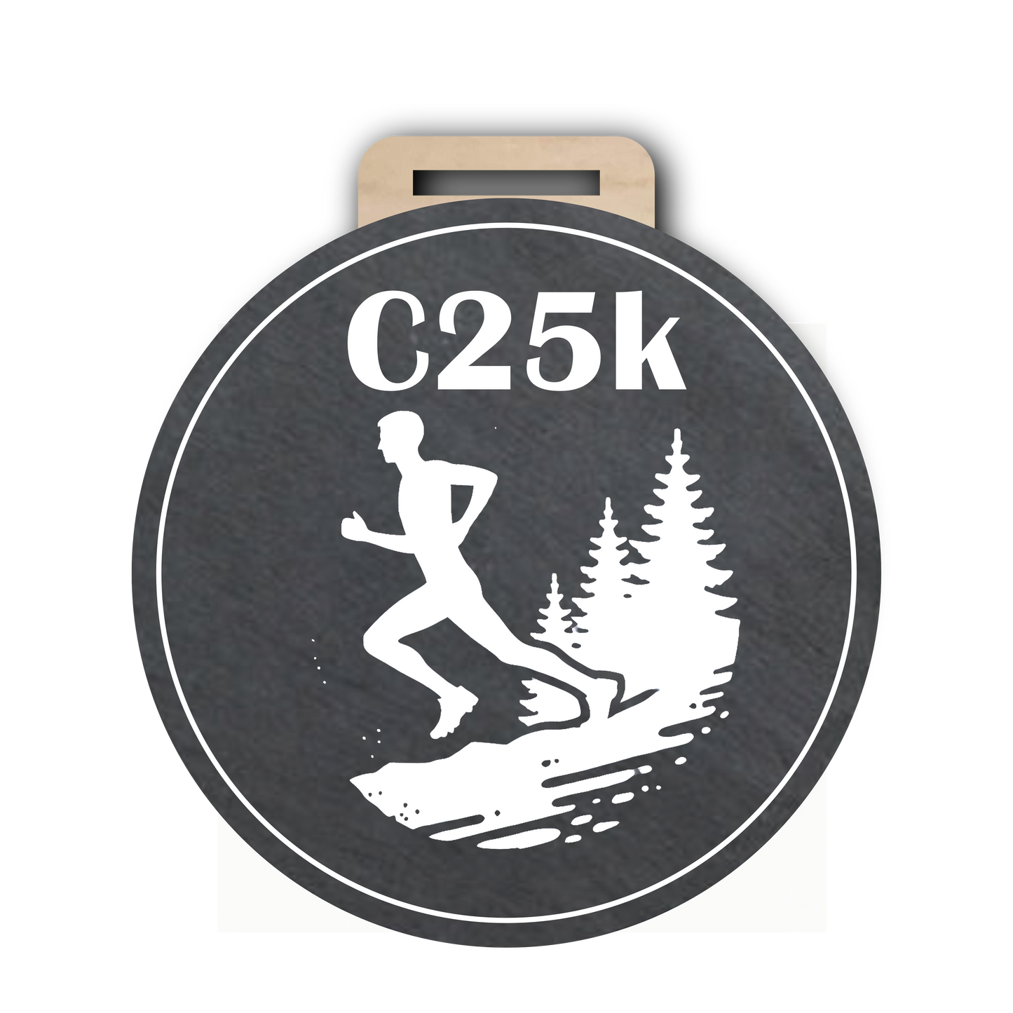C25K Slate Medal - Solo Runner Design