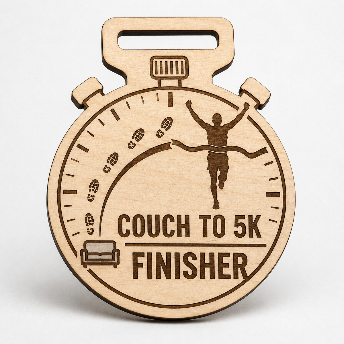 C25K Medal - Engraved C25K Stop Watch Design