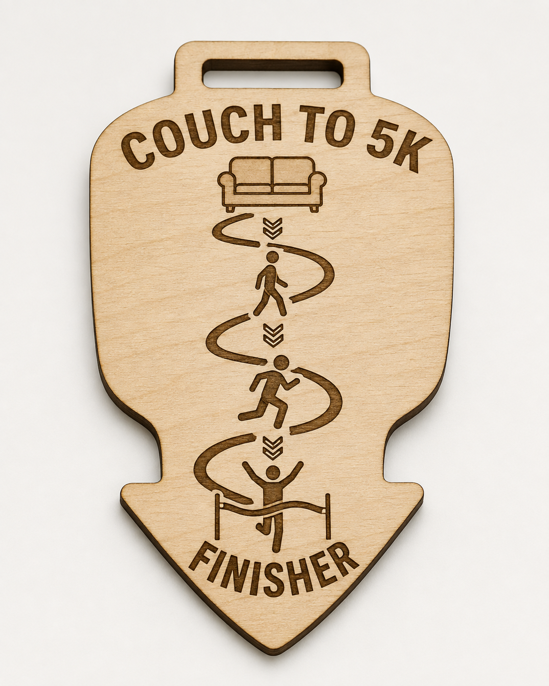 C25K Medal - Engraved C25K Arrow Design