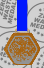 Load image into Gallery viewer, Slate Engraved Individual Free Style Swimming Medal – 75mm Sustainable Design, Made in the UK