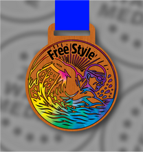 Load image into Gallery viewer, Wooden Colour Freestyle Medal – 65mm Sustainable Design, Made in the UK