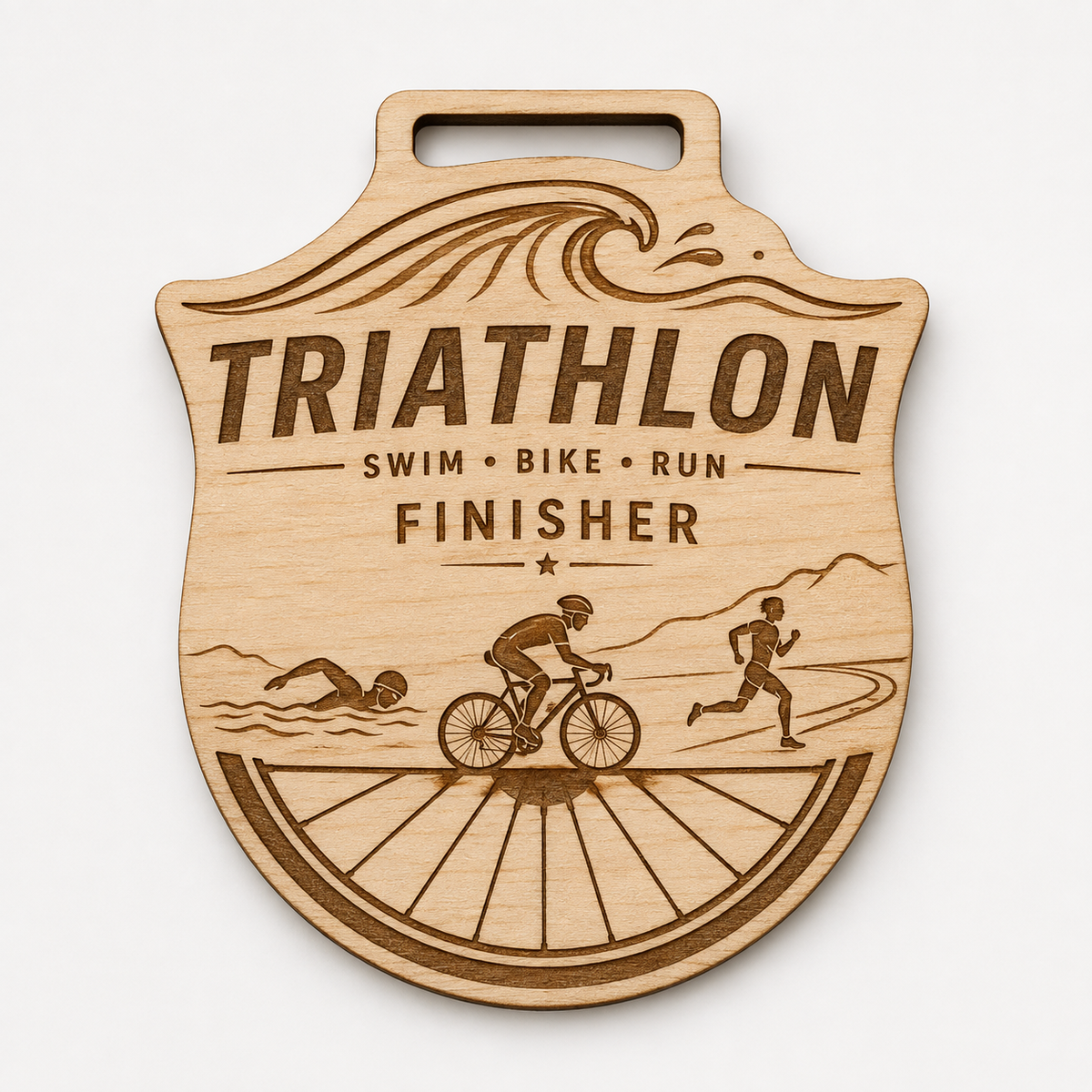 Triathlon Medal - Wave Design