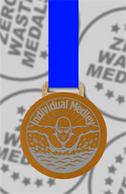 Load image into Gallery viewer, Slate Engraved Individual Medley Medal – 75mm Sustainable Design, Made in the UK