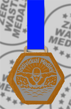 Load image into Gallery viewer, Slate Engraved Individual Medley Medal – 75mm Sustainable Design, Made in the UK
