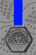 Load image into Gallery viewer, Slate Engraved Individual Medley Medal – 75mm Sustainable Design, Made in the UK