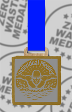 Load image into Gallery viewer, Slate Engraved Individual Medley Medal – 75mm Sustainable Design, Made in the UK