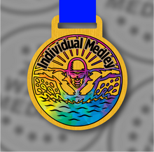 Load image into Gallery viewer, Wooden Colour Individual Medley Medal – 65mm Sustainable Design, Made in the UK