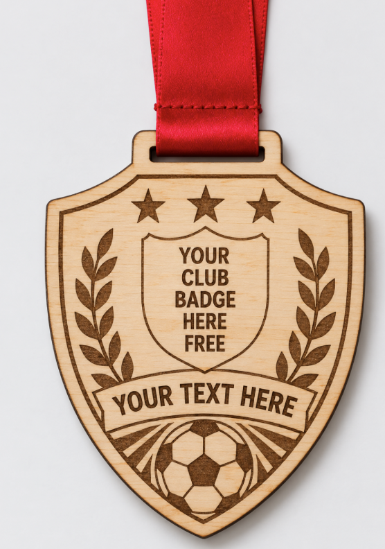 Football Medal - Shield Design