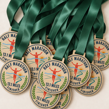 Load image into Gallery viewer, Half Marathon Medal -Solo Runner Design