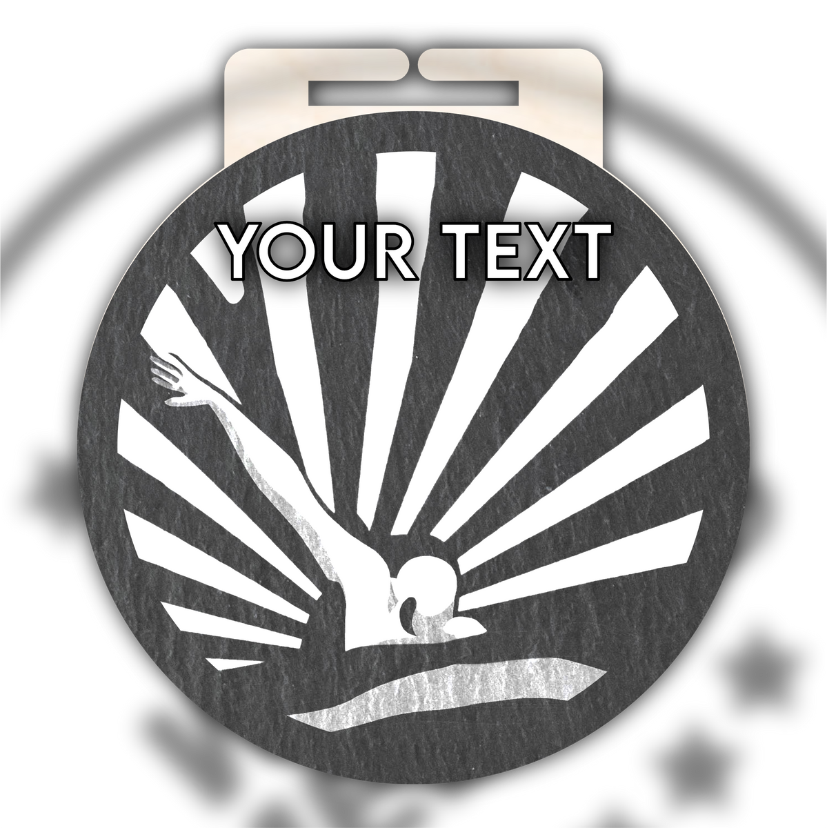 Slate Swimming Medal Type 2 Zero Waste Medals Slate swimming medal type 2 zero waste medals