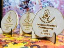 Load image into Gallery viewer, Birch Log Slice Trophy (Medium 16cm - 23cm)