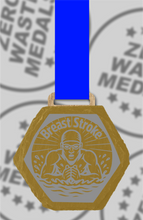 Load image into Gallery viewer, Slate Engraved Individual Breaststroke Swimming Medal – 75mm Sustainable Design, Made in the UK