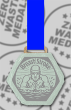 Load image into Gallery viewer, Slate Engraved Individual Breaststroke Swimming Medal – 75mm Sustainable Design, Made in the UK