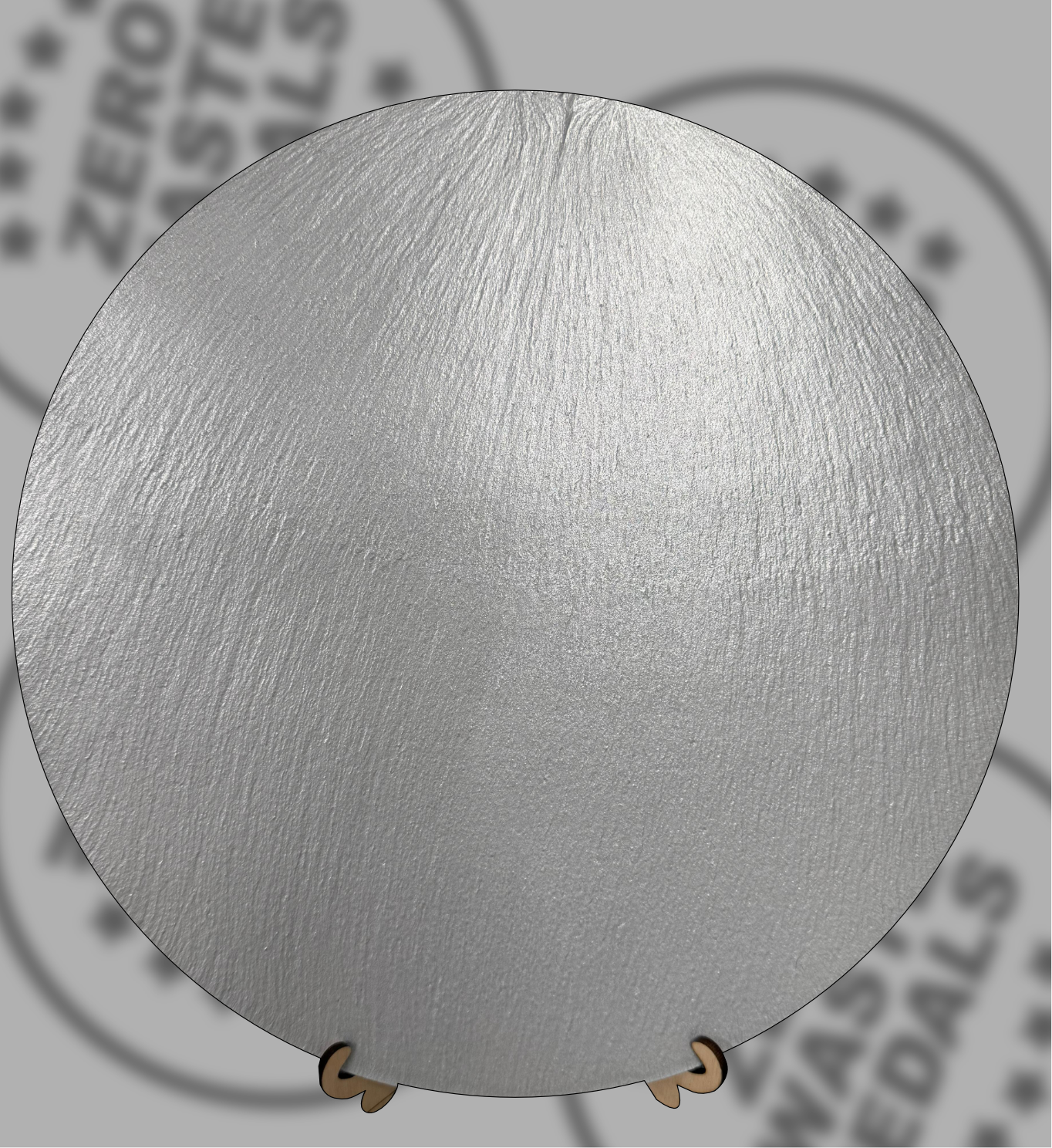Natural Slate Trophy 30cm round approx Silver