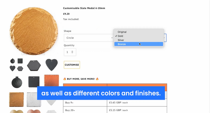 Design Your Own Custom Slate Medal Online