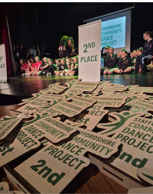 How Zero Waste Medals Created Colour Printed Wooden Trophy Awards for a Dance Event
