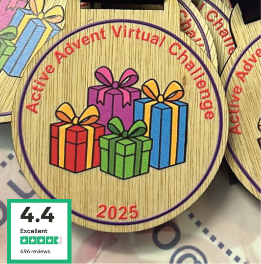 Active Advent Virtual Challenge 2025 Colour wooden medal
