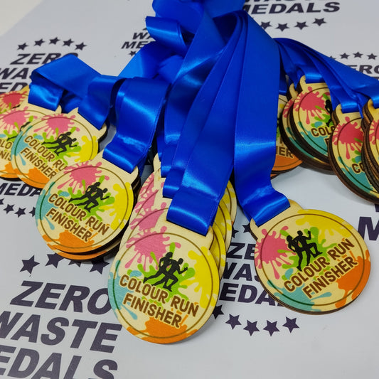 Custom Wooden Medals for a Colour Run Charity Event