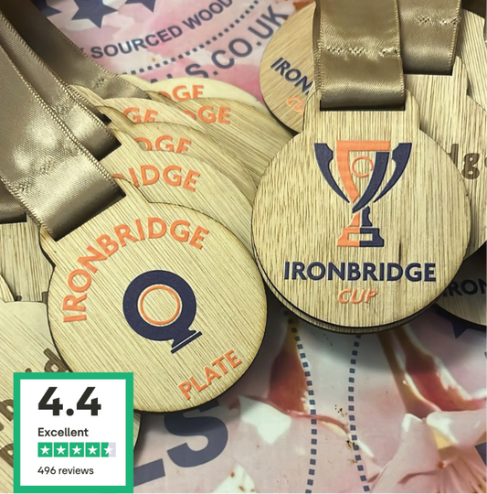 IRONBRIDGE CUP Sports Competition Colour Wooden Medal