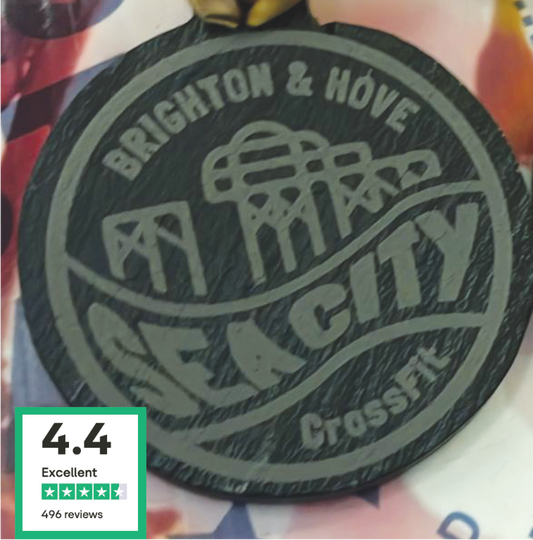 SEACITY Brighton & Hove CrossFit sports competition slate medal