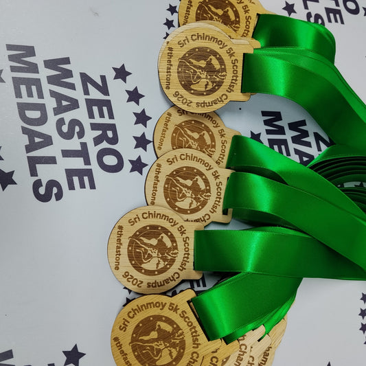 How Zero Waste Medals Created 5K Running Medals for the Sri Chinmoy 5K Scottish