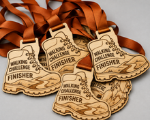 Load image into Gallery viewer, Walking Medal - Engraved Boot Design
