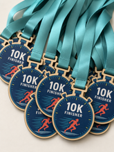 Load image into Gallery viewer, 10k Medal - Colour Finisher Stop Watch Design
