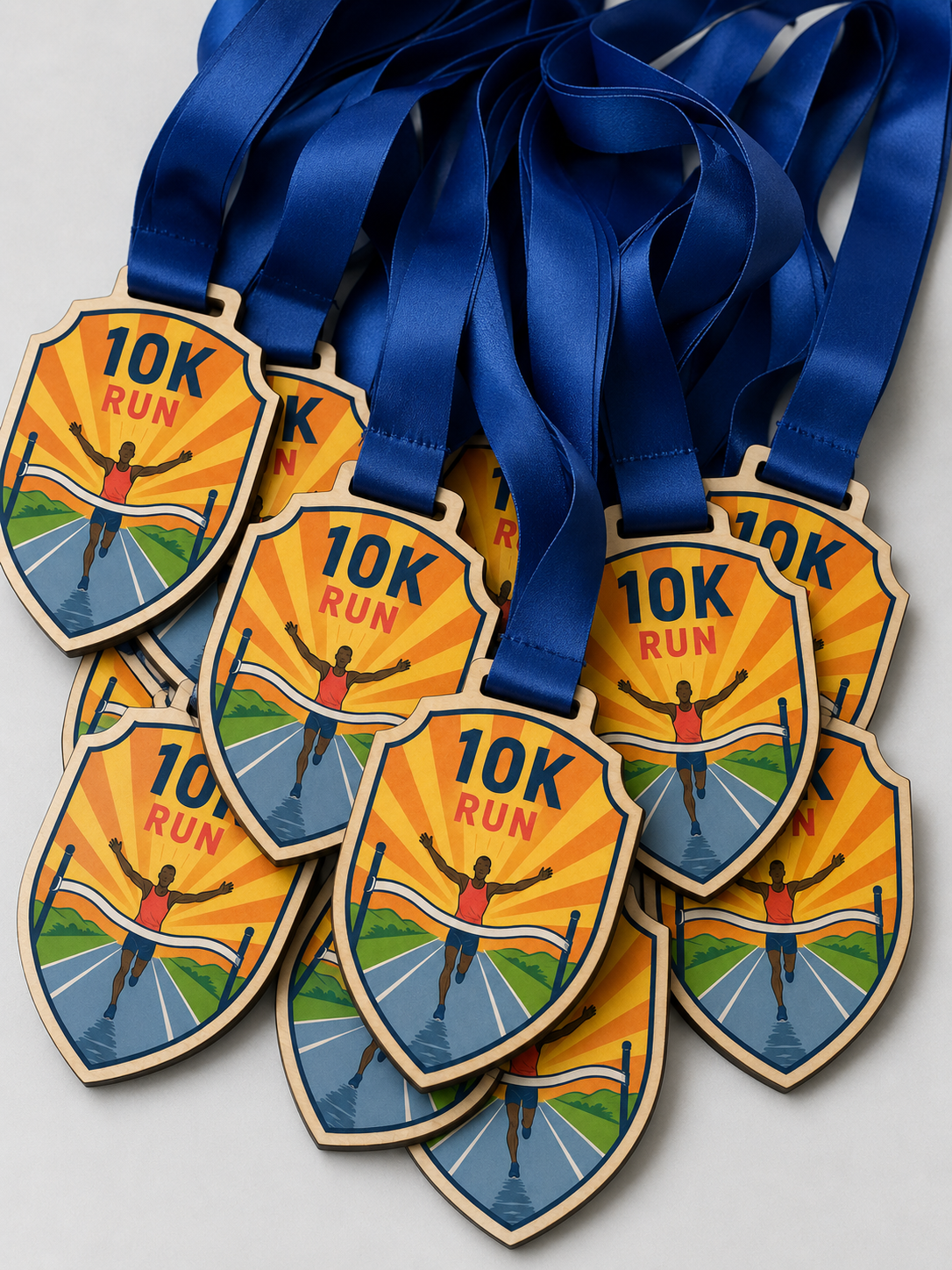 10k Medal - Colour 10k Run Finish Line Design