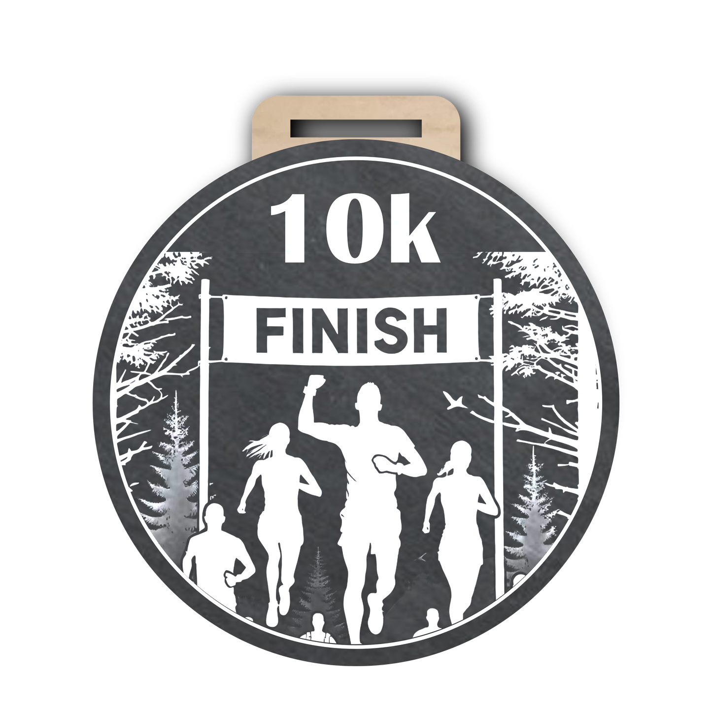 10k Slate Medal - Finish Line Design