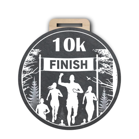 10k Slate Medal - Finish Line Design