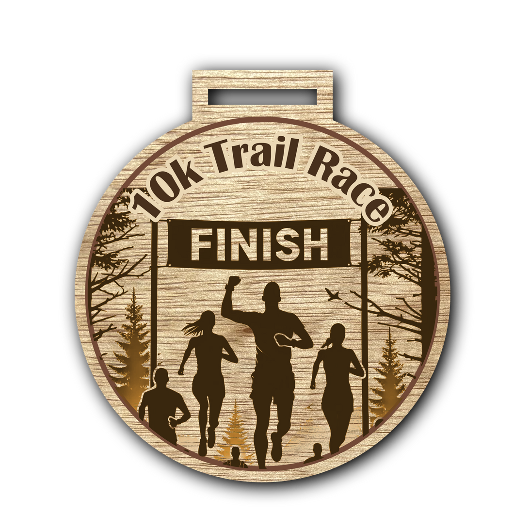 10k Trail Medal Design