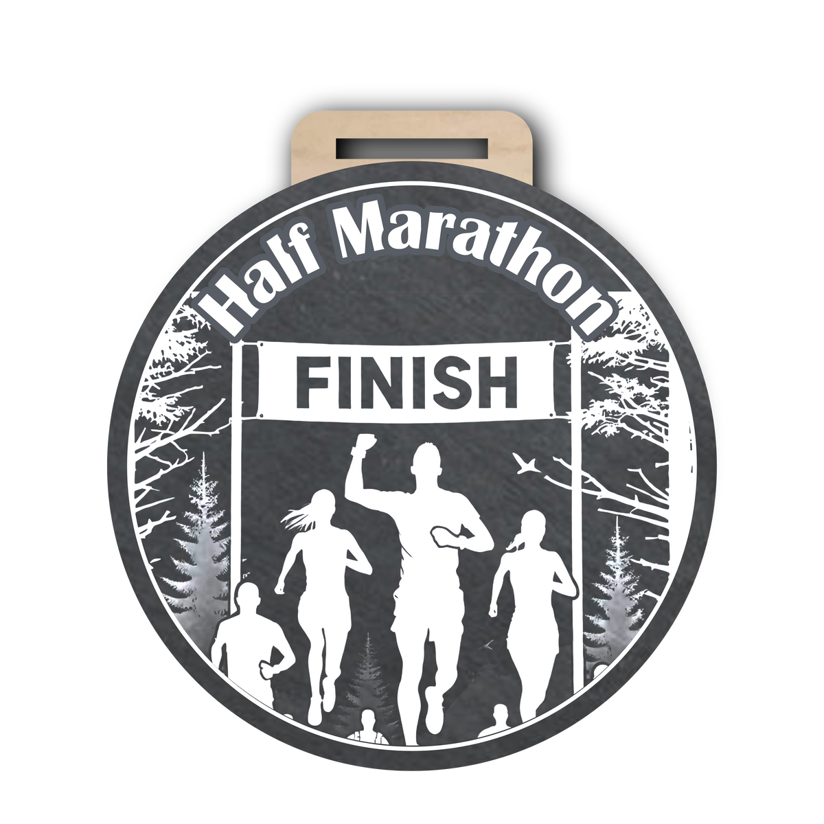 Half Marathon Medal Design 3 Slate