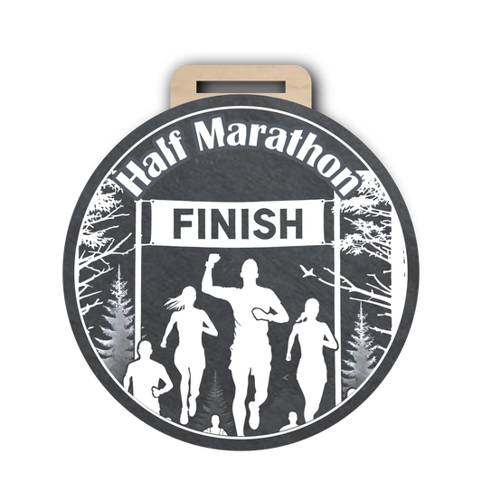 Half Marathon Medal Design 3 Slate