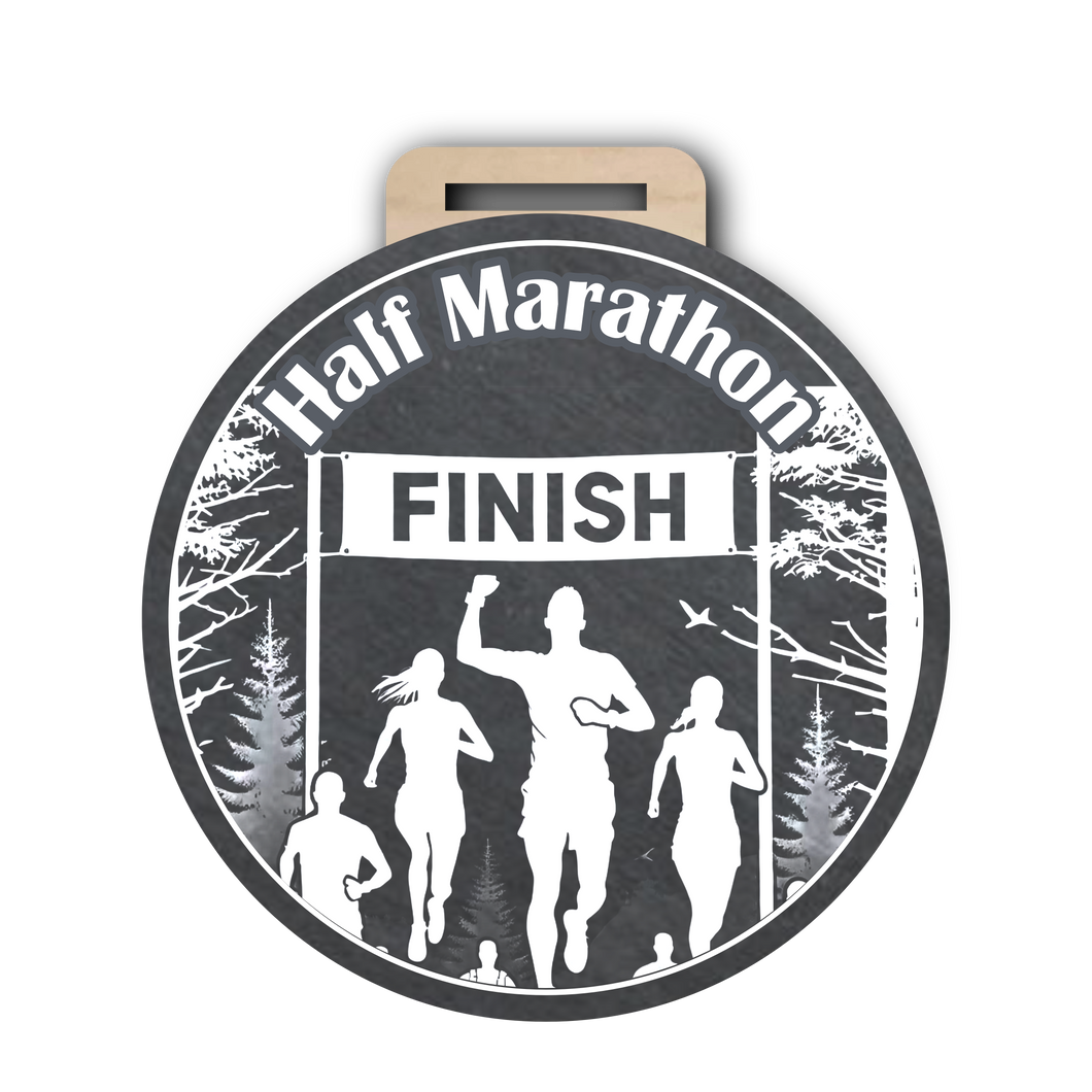 Half Marathon Medal Design 3 Slate