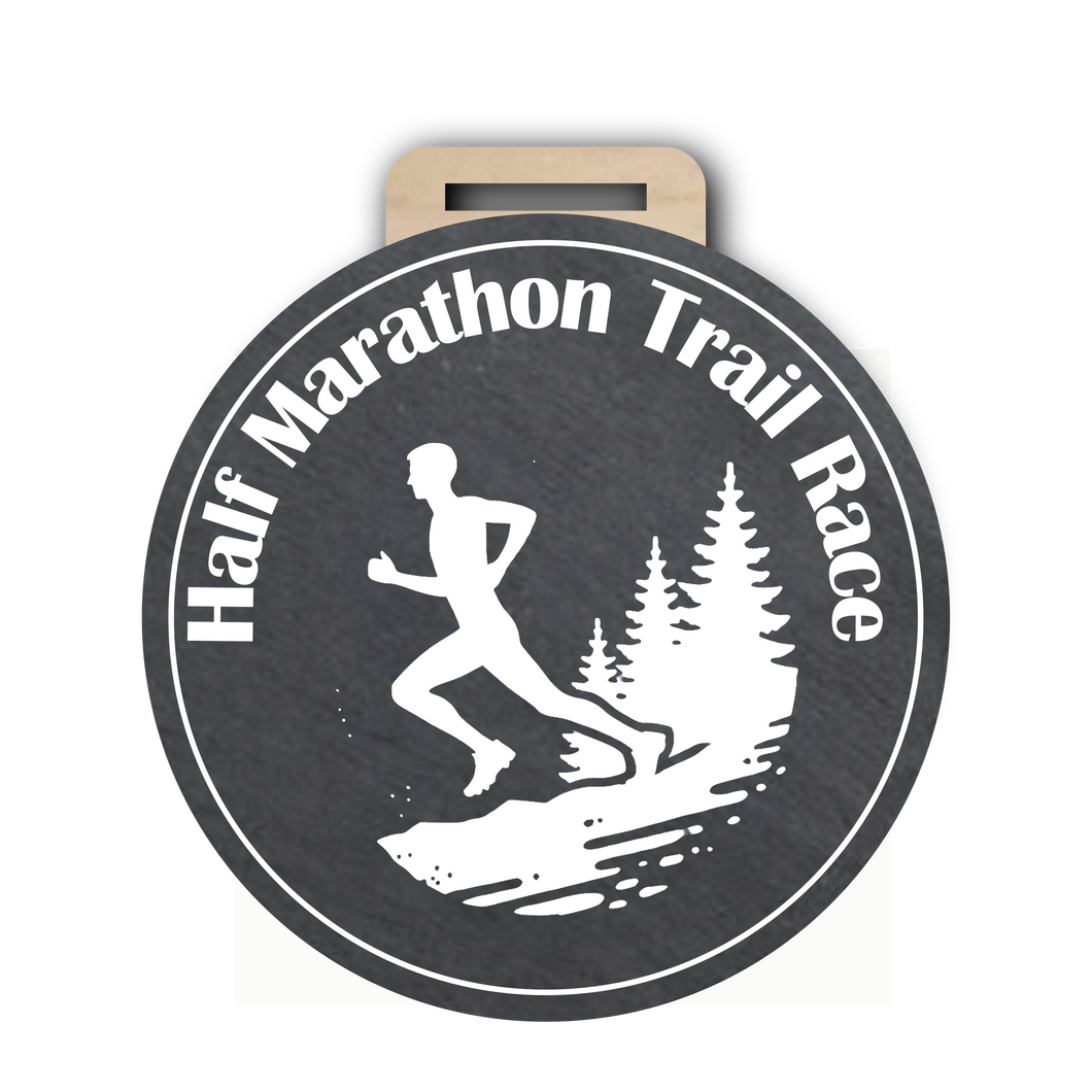 Half Marathon Medal Design 1 Slate