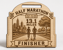Load image into Gallery viewer, Half Marathon Medal - City Scape Design
